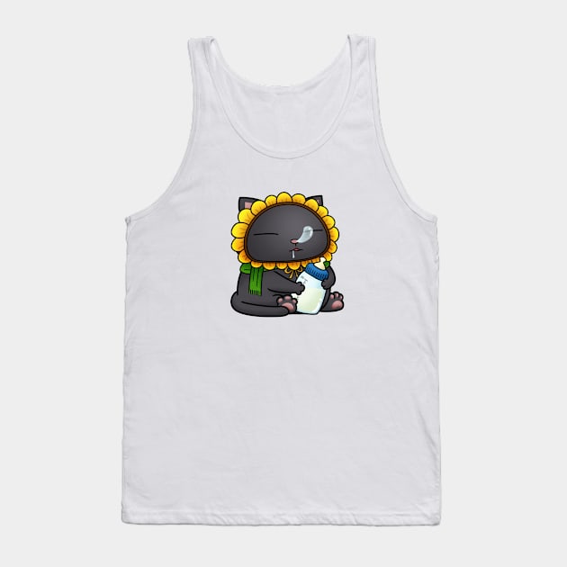 Cute Black Baby Cat Tank Top by Takeda_Art